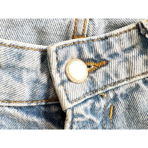 Zara Straight Leg High Waisted Light Wash Denim Jeans Sz 4 - Picture 6 of 7